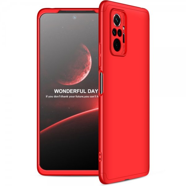 Xiaomi Redmi Note 10 Pro Cover Tredelt Rød