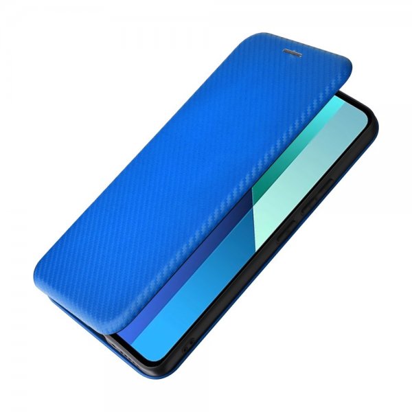 Xiaomi Redmi Note 13 4G Etui Kulfibertekstur Blå