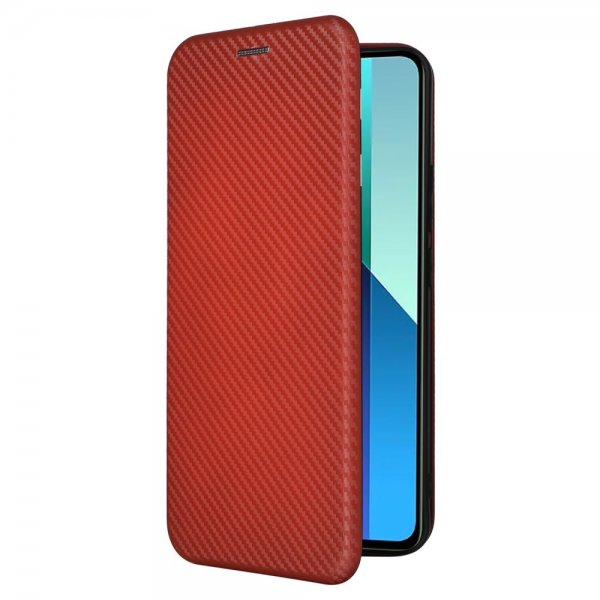 Xiaomi Redmi Note 13 4G Etui Kulfibertekstur Brun