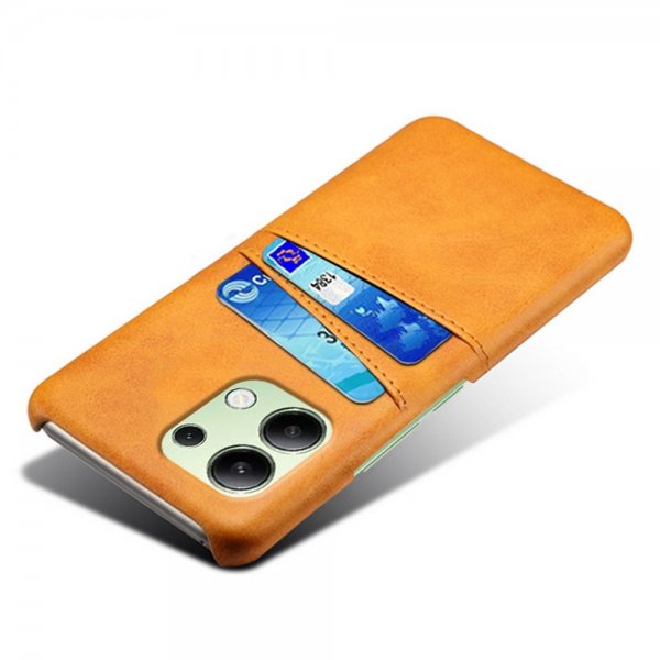 Xiaomi Redmi Note 13 4G Cover med Kortholder til to kort Lysebrun