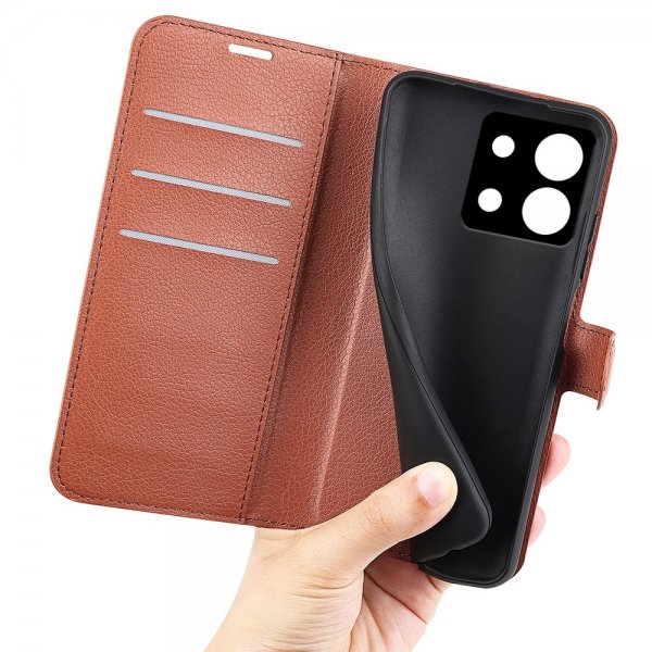 Xiaomi Redmi Note 13 5G Etui Litchi Brun