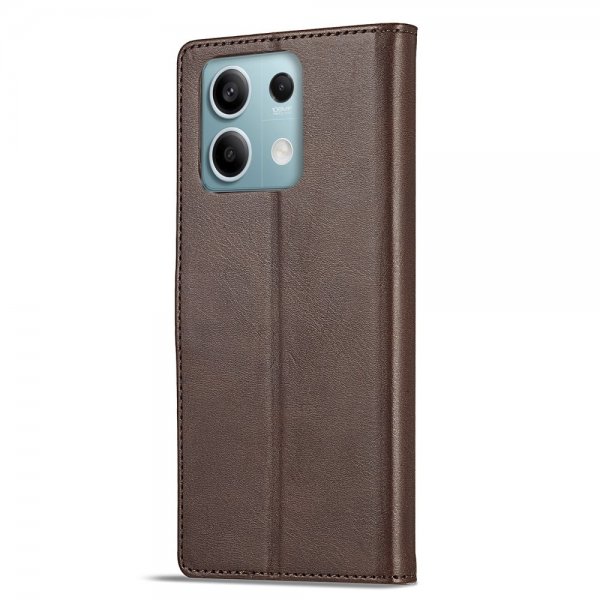 Xiaomi Redmi Note 13 5G Etui med Kortholder Stativfunktion Brun