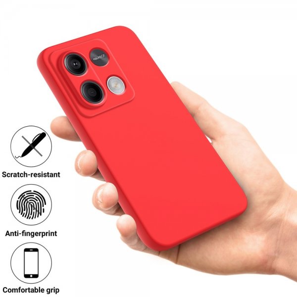 Xiaomi Redmi Note 13 5G Cover med Strop Silikone Rød